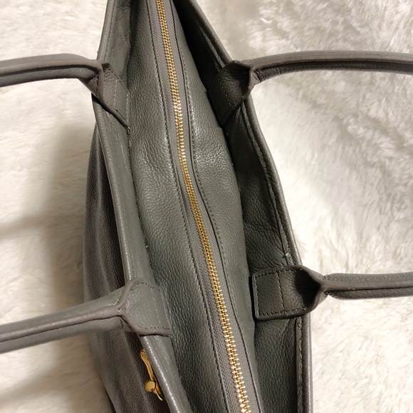 TORY BURCH XL Plebbed Leather Tote Shopper. - Picture 2 of 11